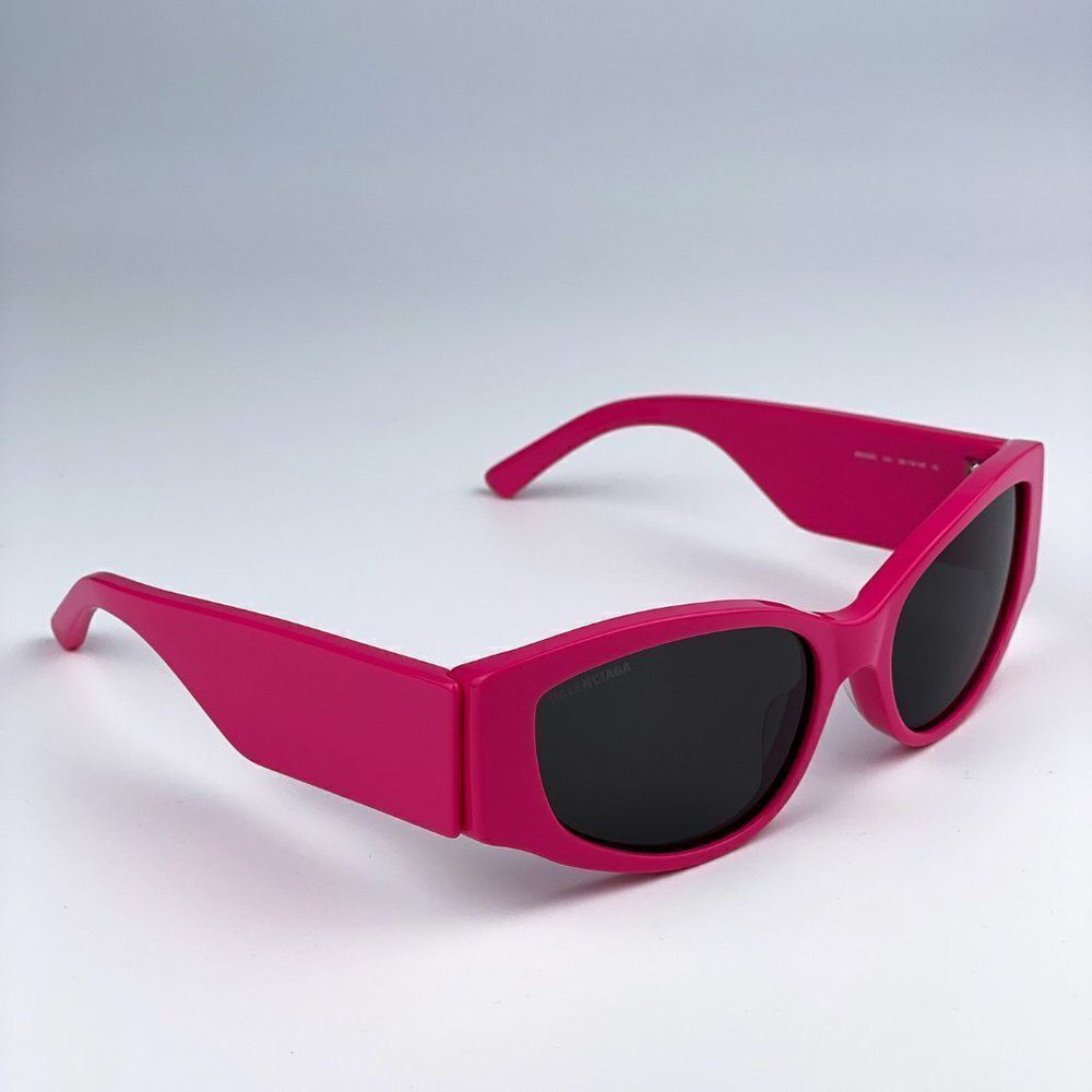 SALE! NEW Balenciaga BB0258S 004 Pink Fuchsia Grey Oval Women Sunglasses BARBIE - Picture 4 of 10